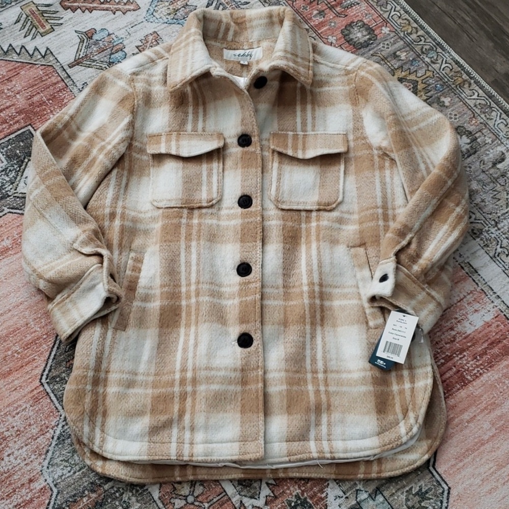 NWT Plaid Flannel Shacket Jacket